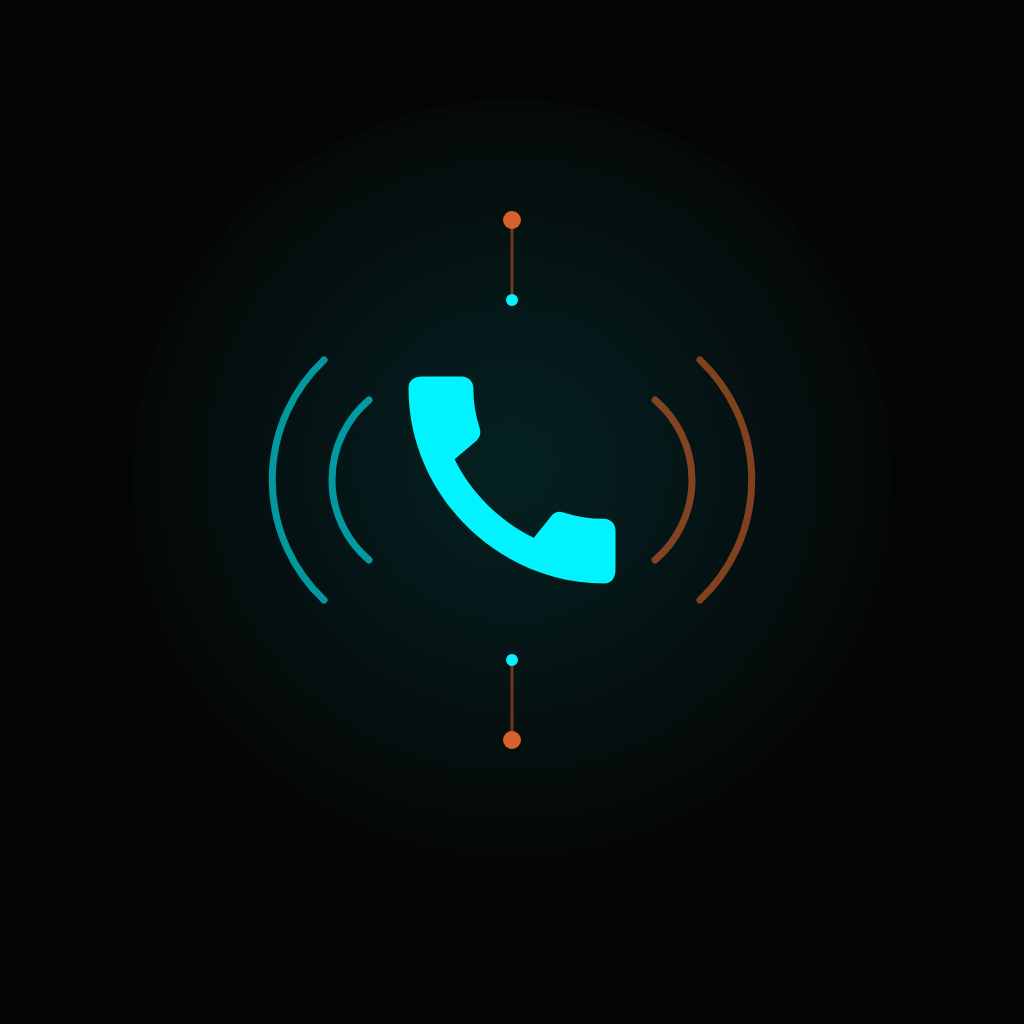 Phone handset with AI signal waves representing an AI phone answering service for contractors