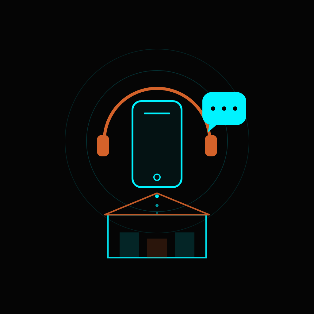 Virtual receptionist answering a call for a small business contractor