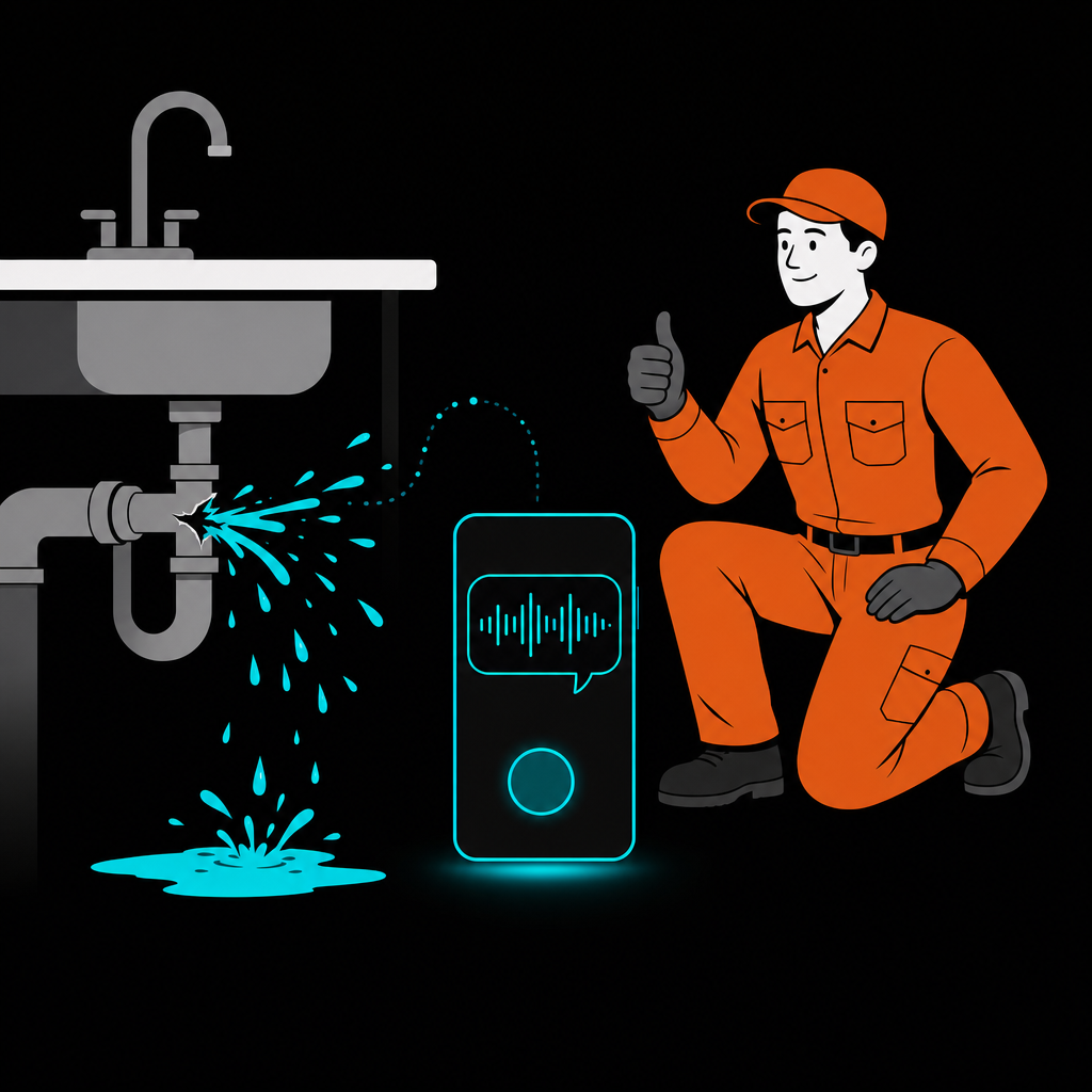 Burst pipe emergency call answered and booked for a restoration company